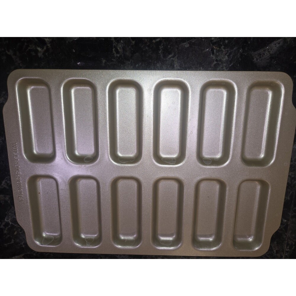 Williams Sonoma Goldtouch Nonstick 12-Well Eclair Pan Ladyfinger Baking Tray USA